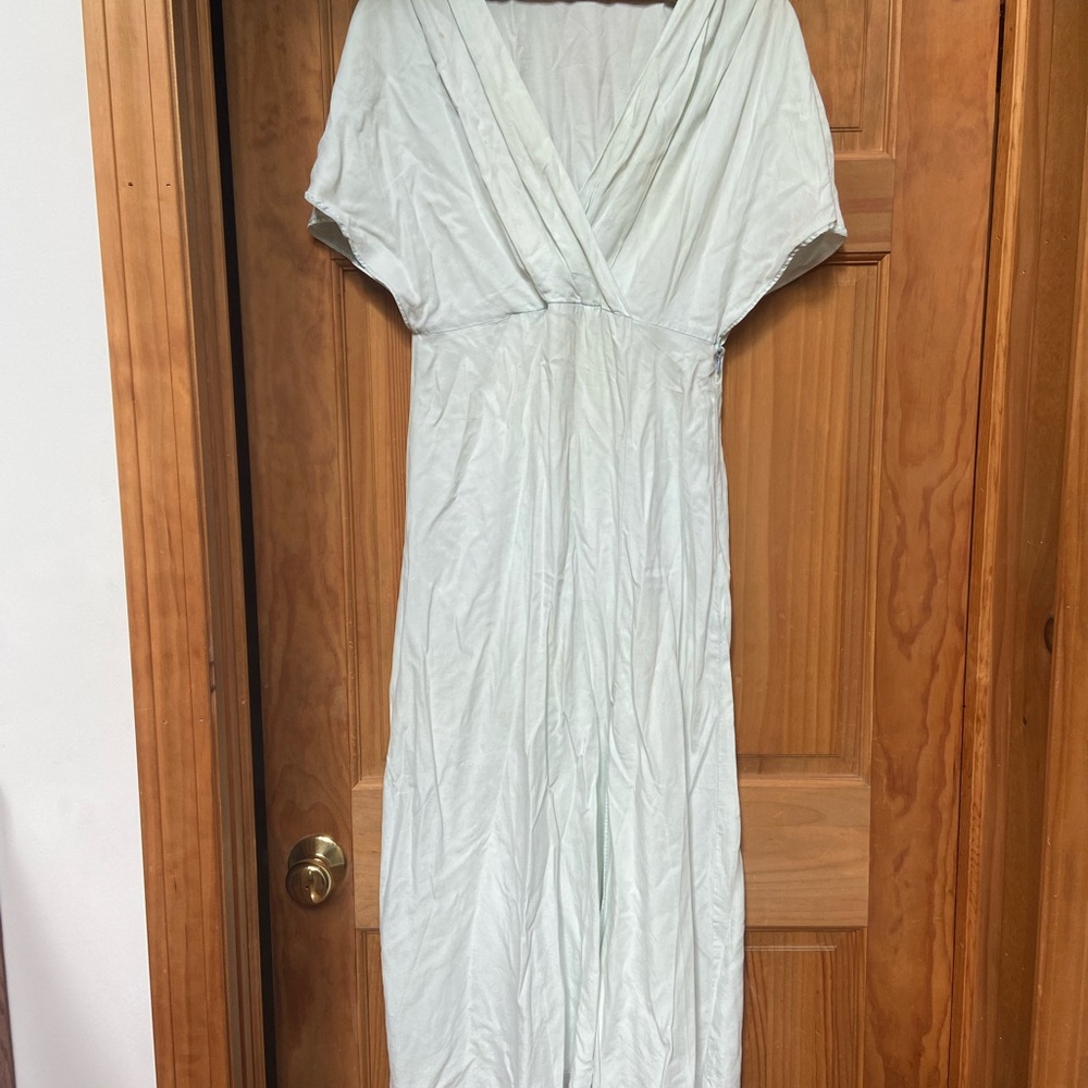 Zara Soft Blue Wrap Dress
